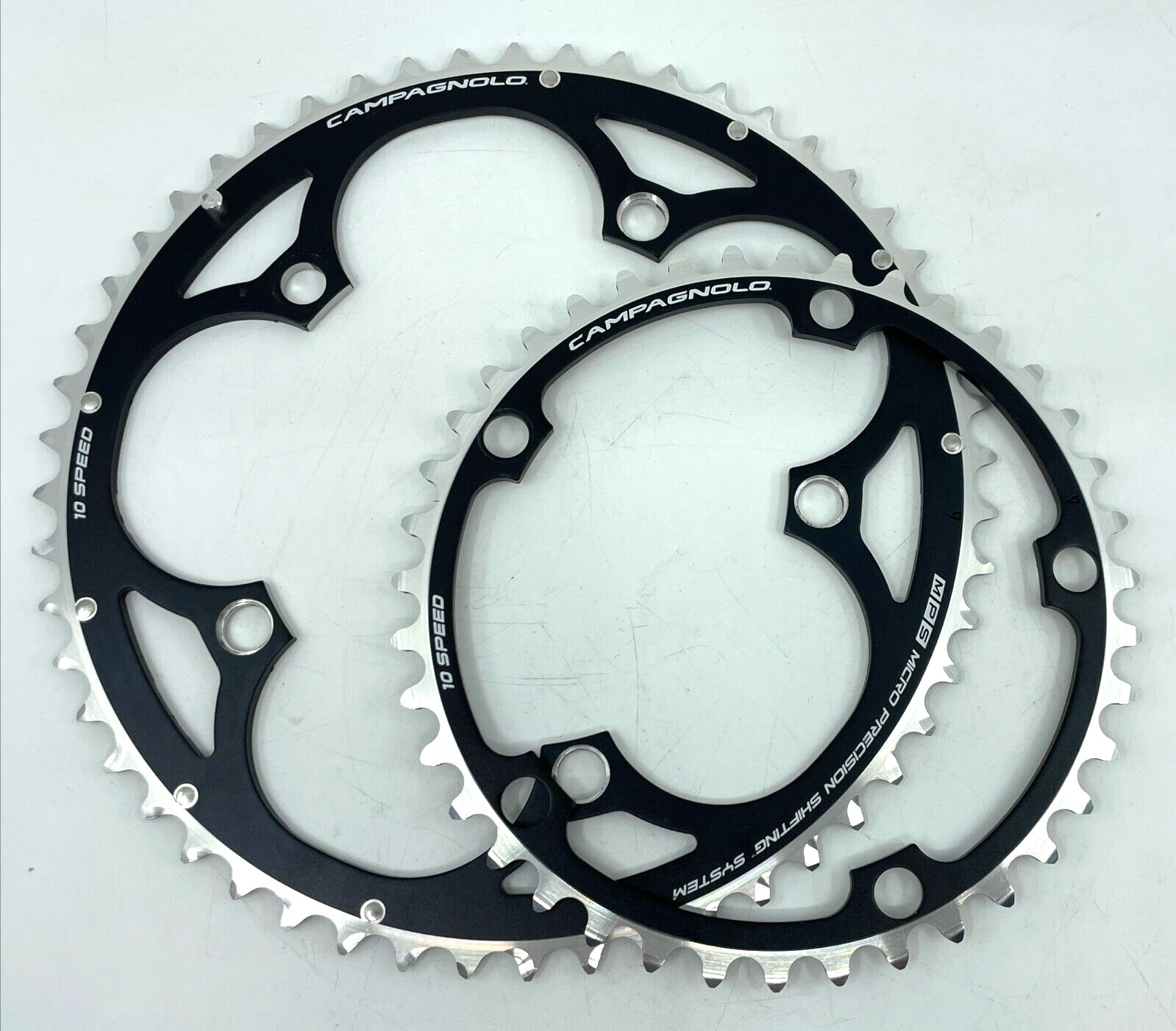 Campagnolo 10-Speed MPS 5-arm 135mm BCD 52/39-tooth Chainring Set 2 Chain Rings