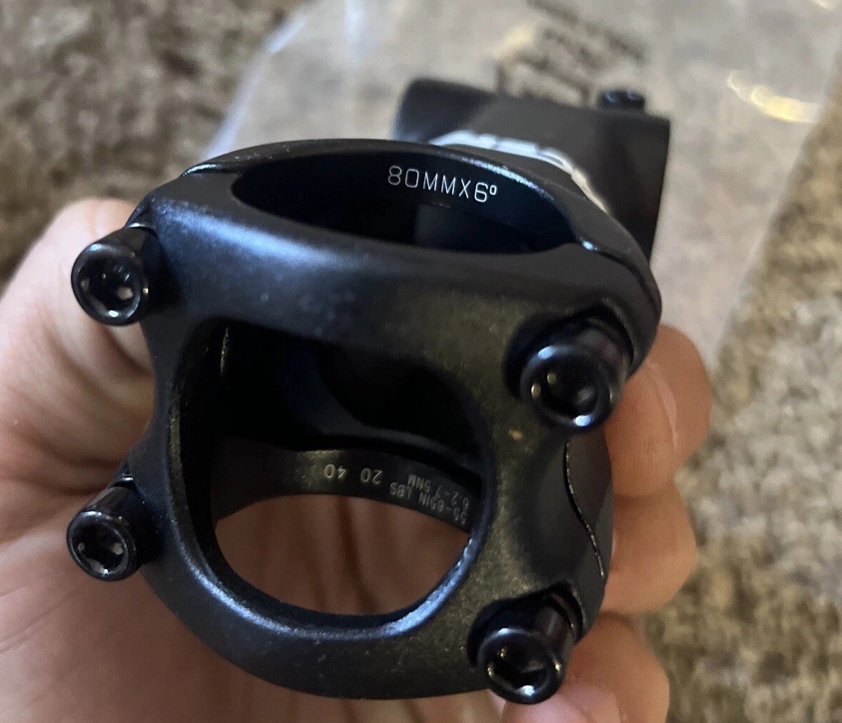 RaceFace Turbine Stem 80mm Clamp 31.8mm +/-6 Deg 1 1/8 Black Mtn Bike 80 20 40