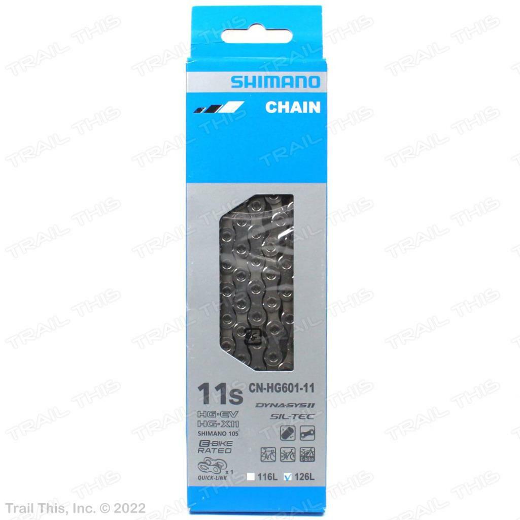 Shimano CN-HG601-11 11-Speed 126L Road MTB Ebike Bike Chain Grey with Quick-Link