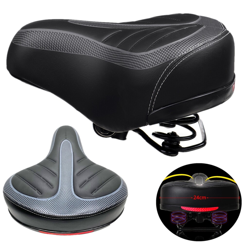 Bike Comfort Wide Big Bum Bicycle Gel Cushion Extra Soft Sporty Saddle Seat Pad