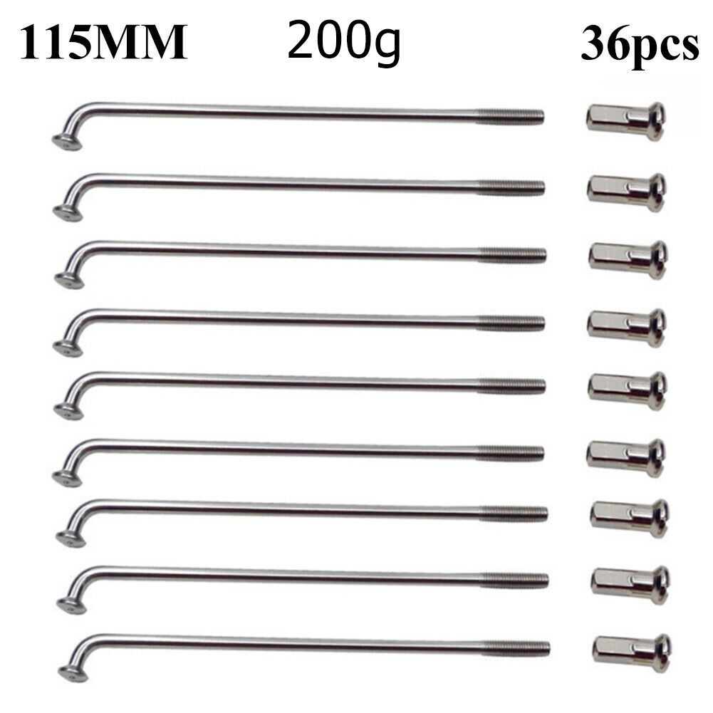 Bicycle Spokes Wheel Rim Spokes 2.5mm 12G 12K Steel 80-305mm Load Wire New