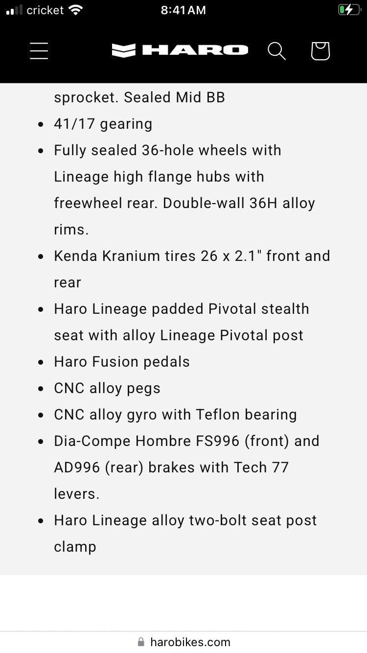 haro fusion crankset Bmx Bike Cruiser 175