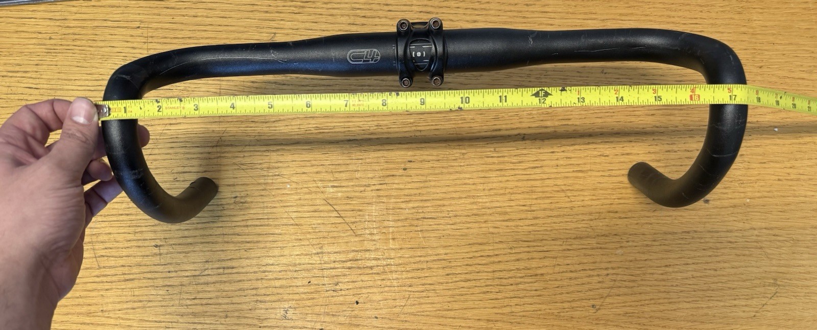 C4 Aluminum Handlebar (44cm) + Bike Stem
