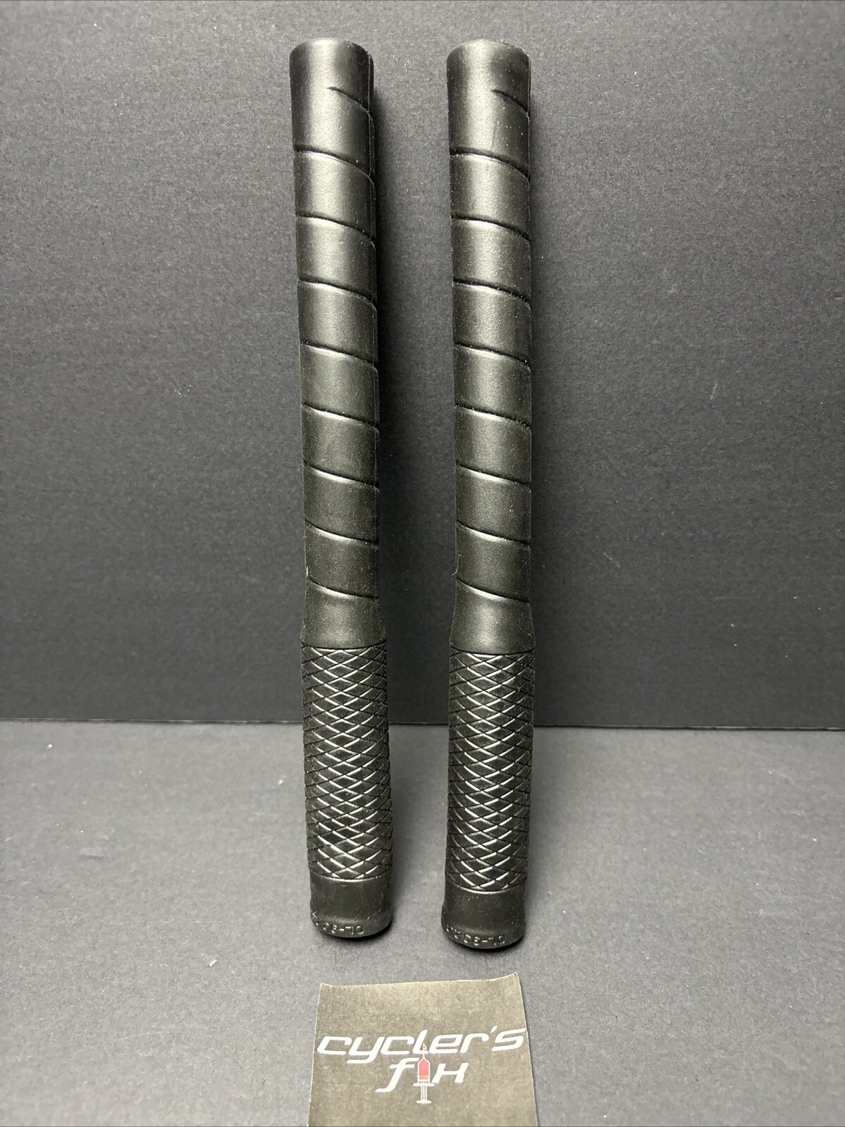 Black 270mm Long Bull Horn Bicycle Grips BMX Road Bike Drop Bar Nitto Origin8