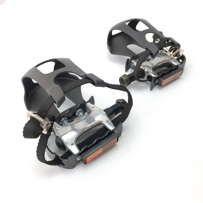 9/16inch Thread Exercise Bikes Pedals Nonslip Grip Aluminum Alloy Plastic