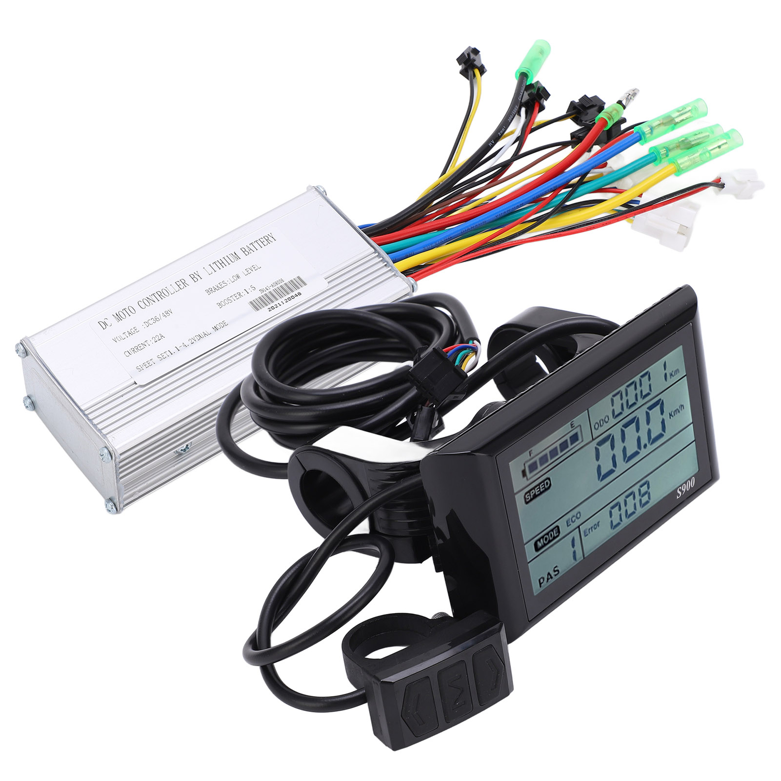 36V/48V 500W/750W E-Bike Brushless Motor Controller with S900 LCD Display Panel