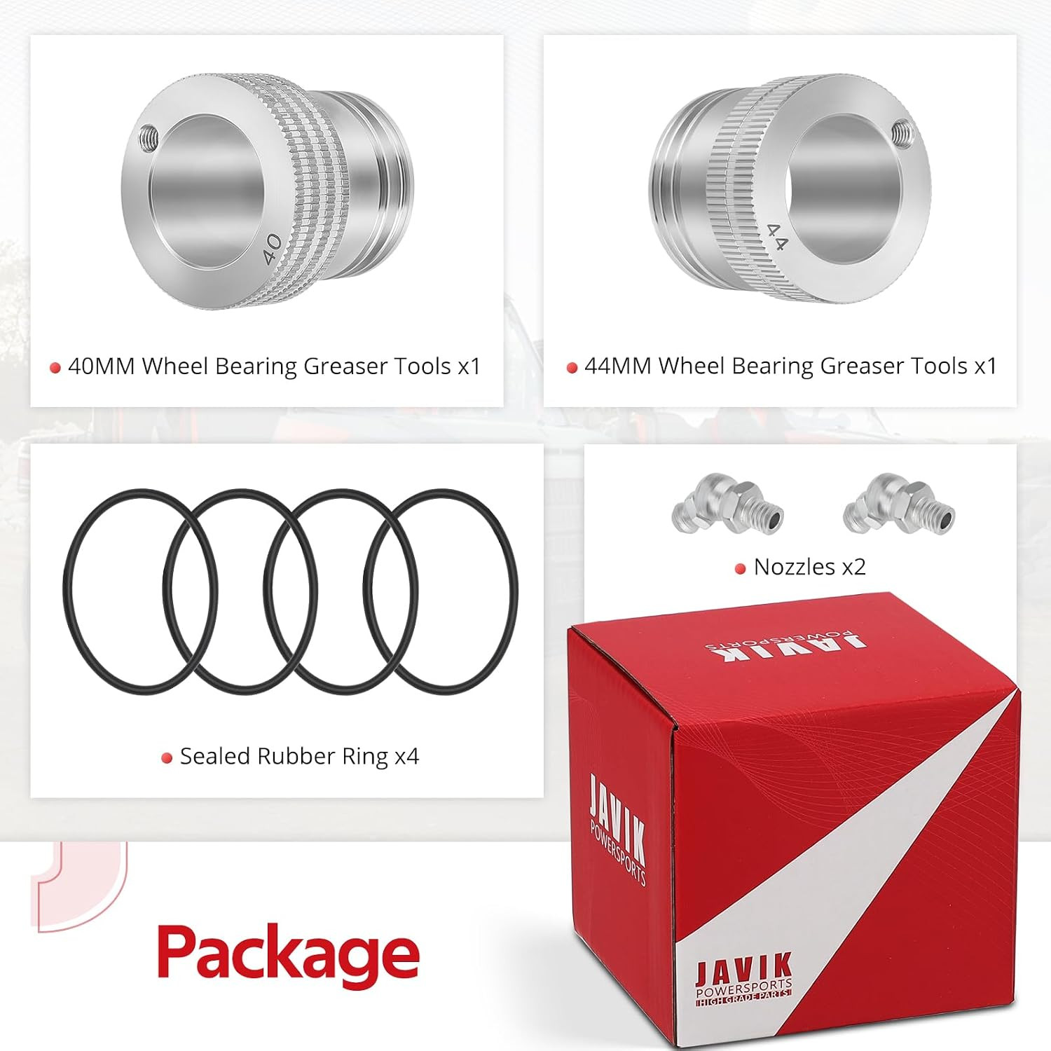 44MM / 40MM Front Rear Wheel Bearing Greaser Tools for Polaris Ranger 570 700 80