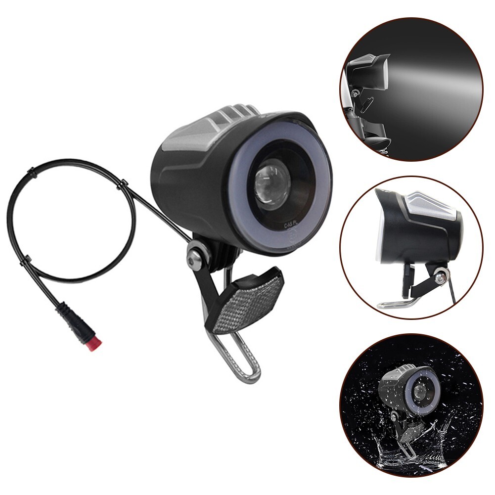 LED Headlight For-E-Bike Front Light Spotlight Electric Bicycle 6-48V New