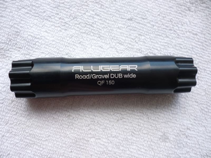 Alugear DUB Crank Spindle Axle 125mm Length = 150mm Q Factor with Alugear Cranks