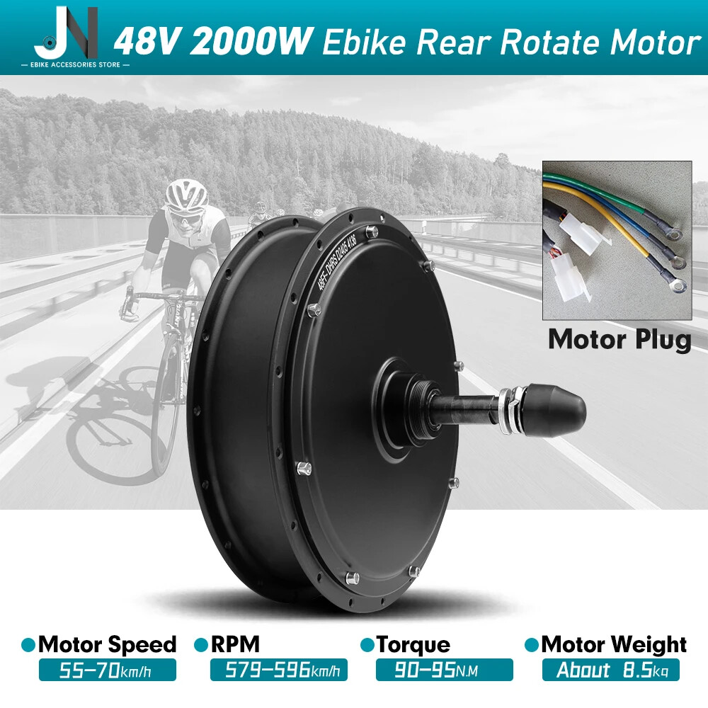 48V 72V 2000W 20 24 26in Snow E-bike Fat Brushless Gearless Rear Hub Motor Wheel