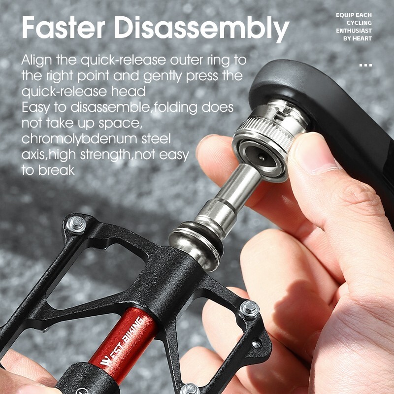 WEST BIKING Bicycle Quick Release Pedals 3 Bearings Aluminum Road Bike Pedals
