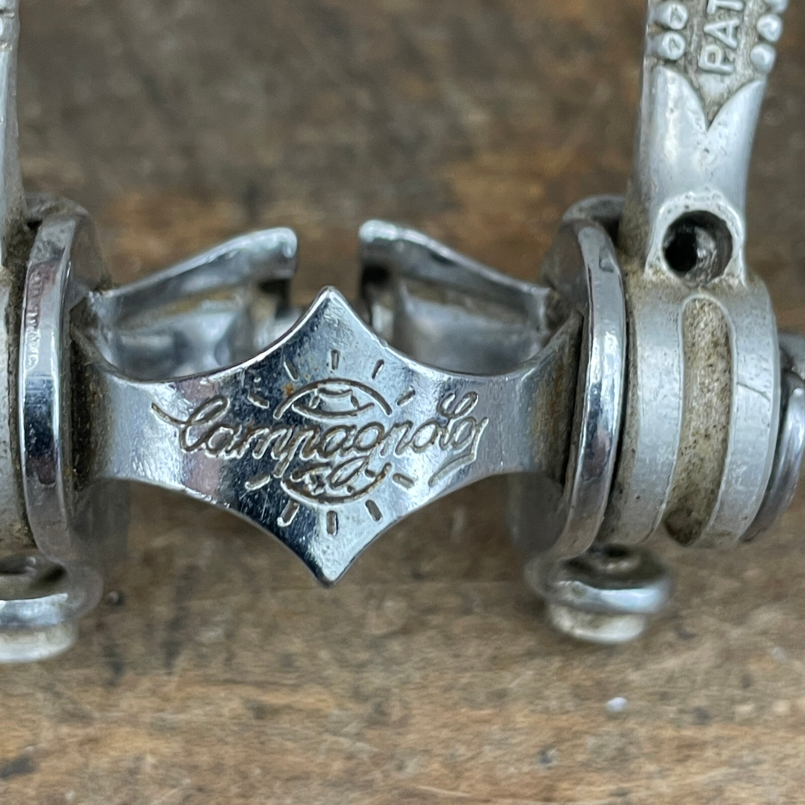 Vintage Campagnolo Record Down Tube Shifter Set Zeus Covers Shift Lever Clamp