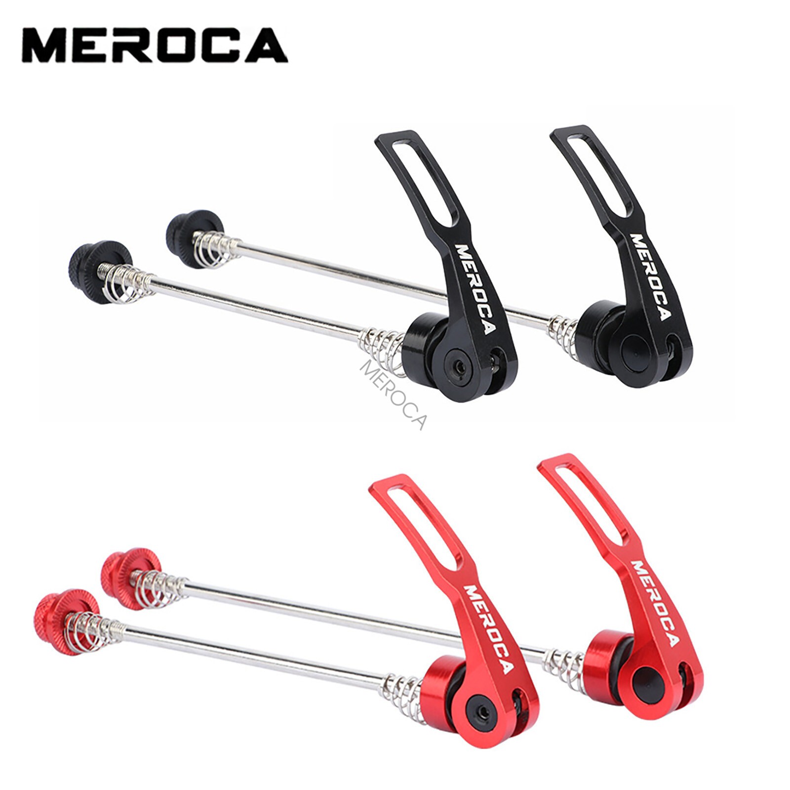 Bicycle Wheel Skewers MTB Road Bike QR Quick Release Aluminum Screw On Set