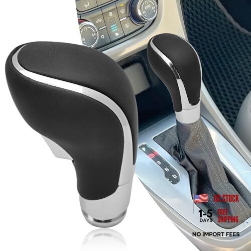 Compatible with Buick Verano 2012-2017 ABS Faux Leather Black Automatic Gear
