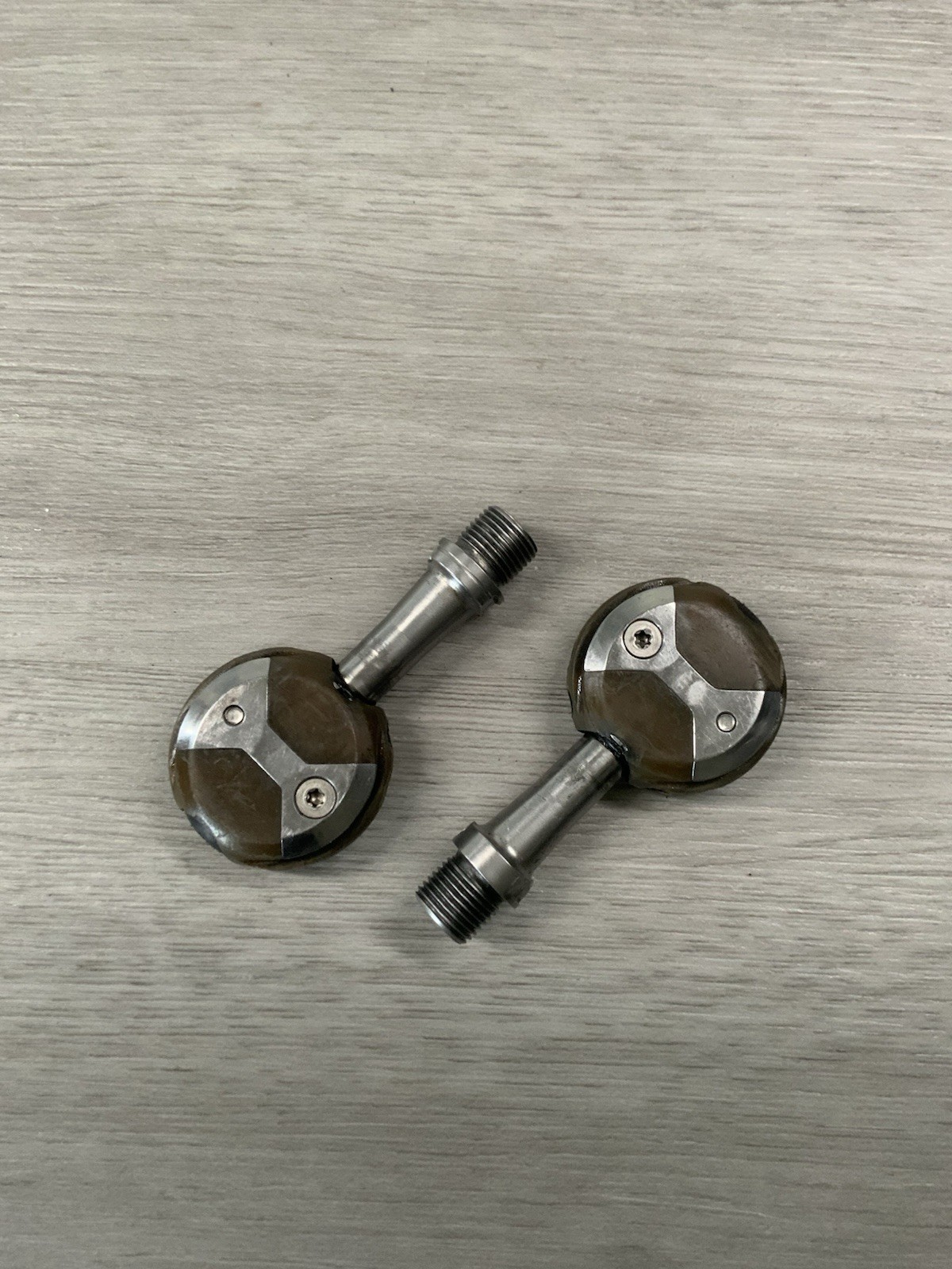 SPEEDPLAY X5 CLIPLESS PEDALS STAINLESS SPINDLES 196 GRAMS NO CLEATS BEIGE