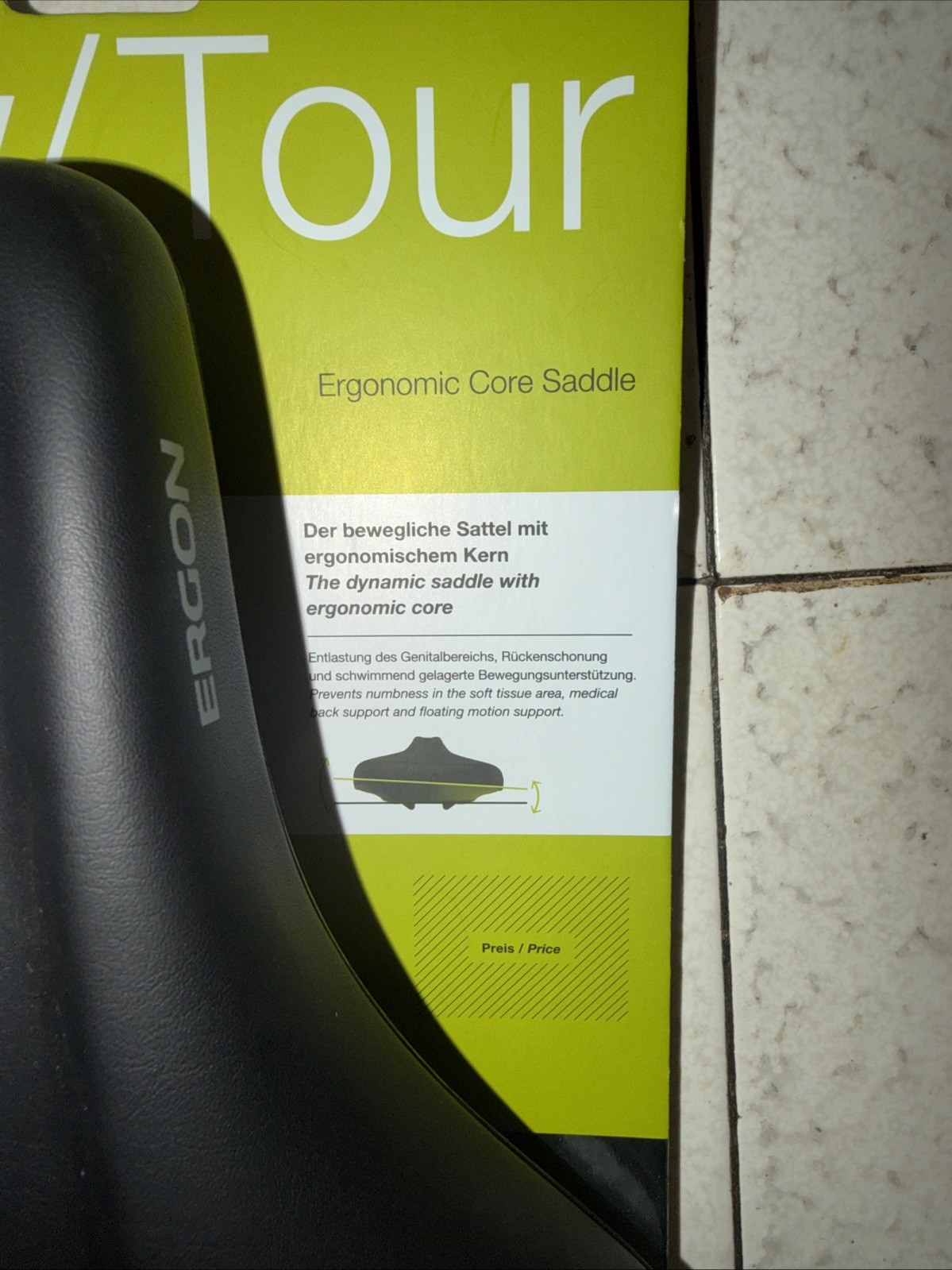 Ergon SC Core Prime Medium / Large Men’s Bicycle Saddle City / Tour