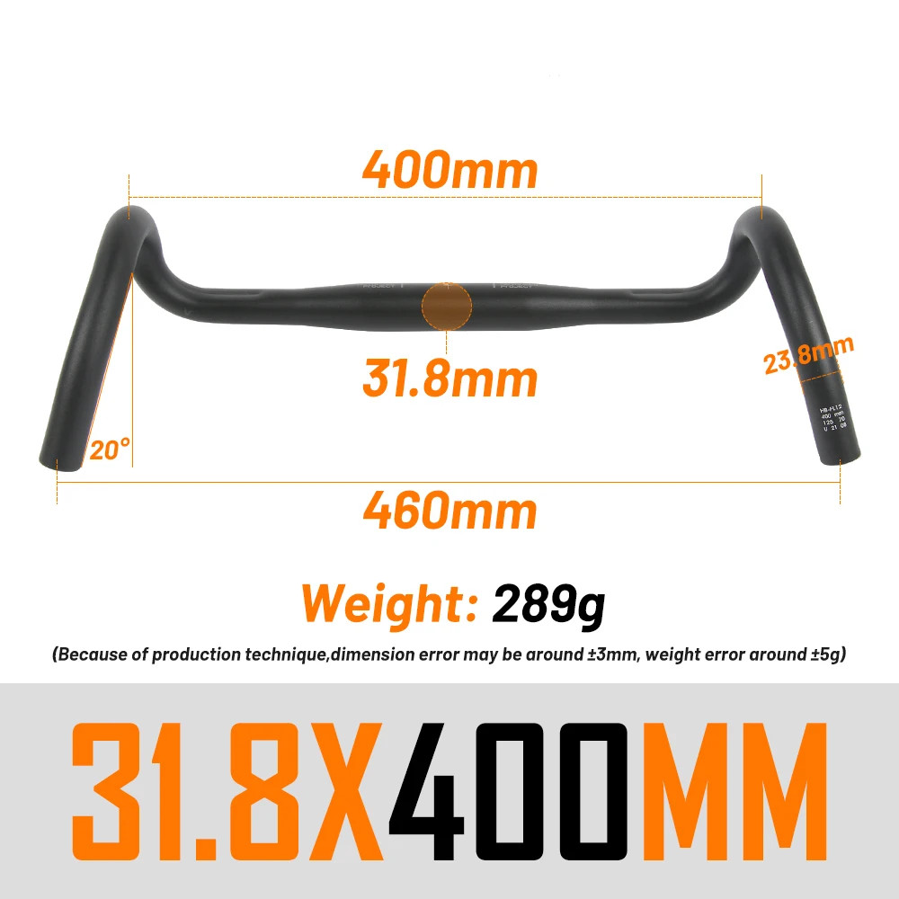 Gravel Bike Handlebar 31.8*400/420/440/460mm Ultralight Drop Bar Matte