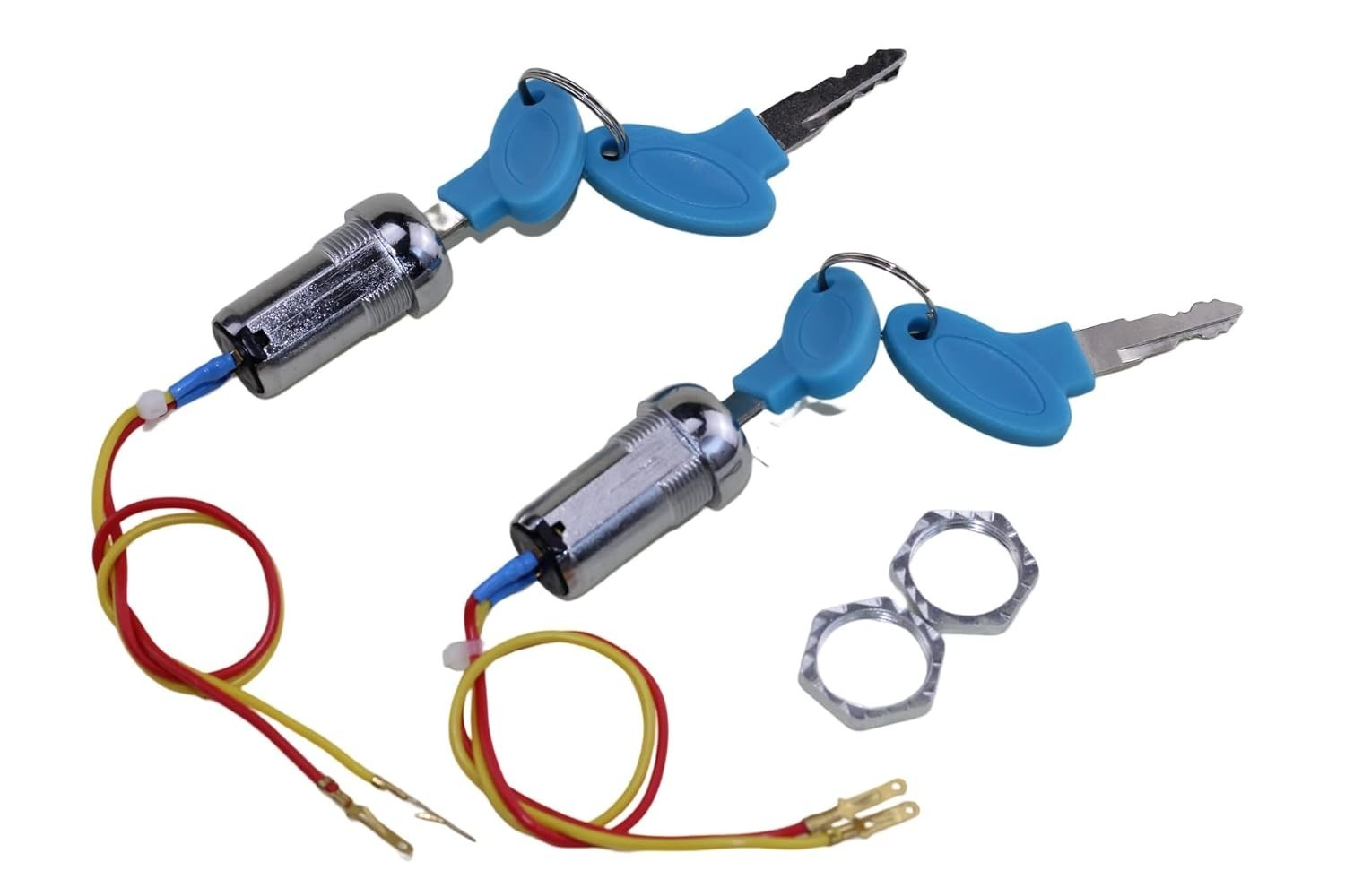 2 Sets Ignition Key Switch with Reliable Locking – For Electric Scooters & More