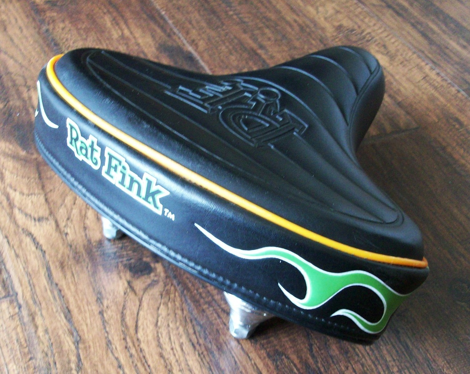 Electra Ed Big Daddy Roth Rat Fink Bike Bicycle Seat Saddle BLACK GREEN FLAMES