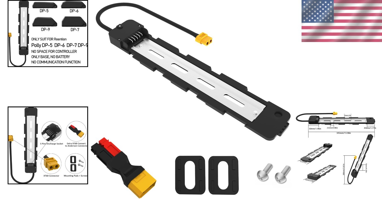 Bike Battery Mount Bracket 4Pins 5Pins Connection Holder Base With Cable For …
