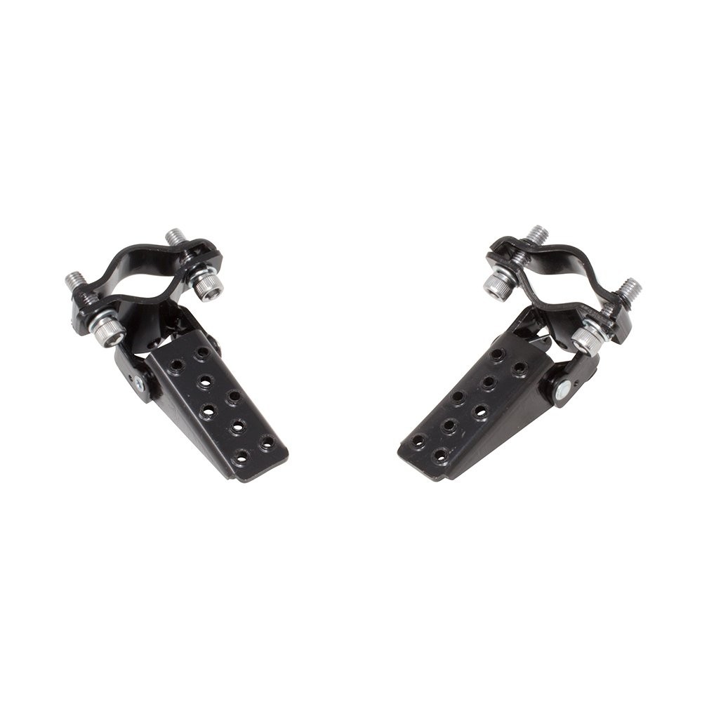 Pair Bicycle Steel Foldable Folding Fork Foot Step Pegs BLACK Bike BMX MTB