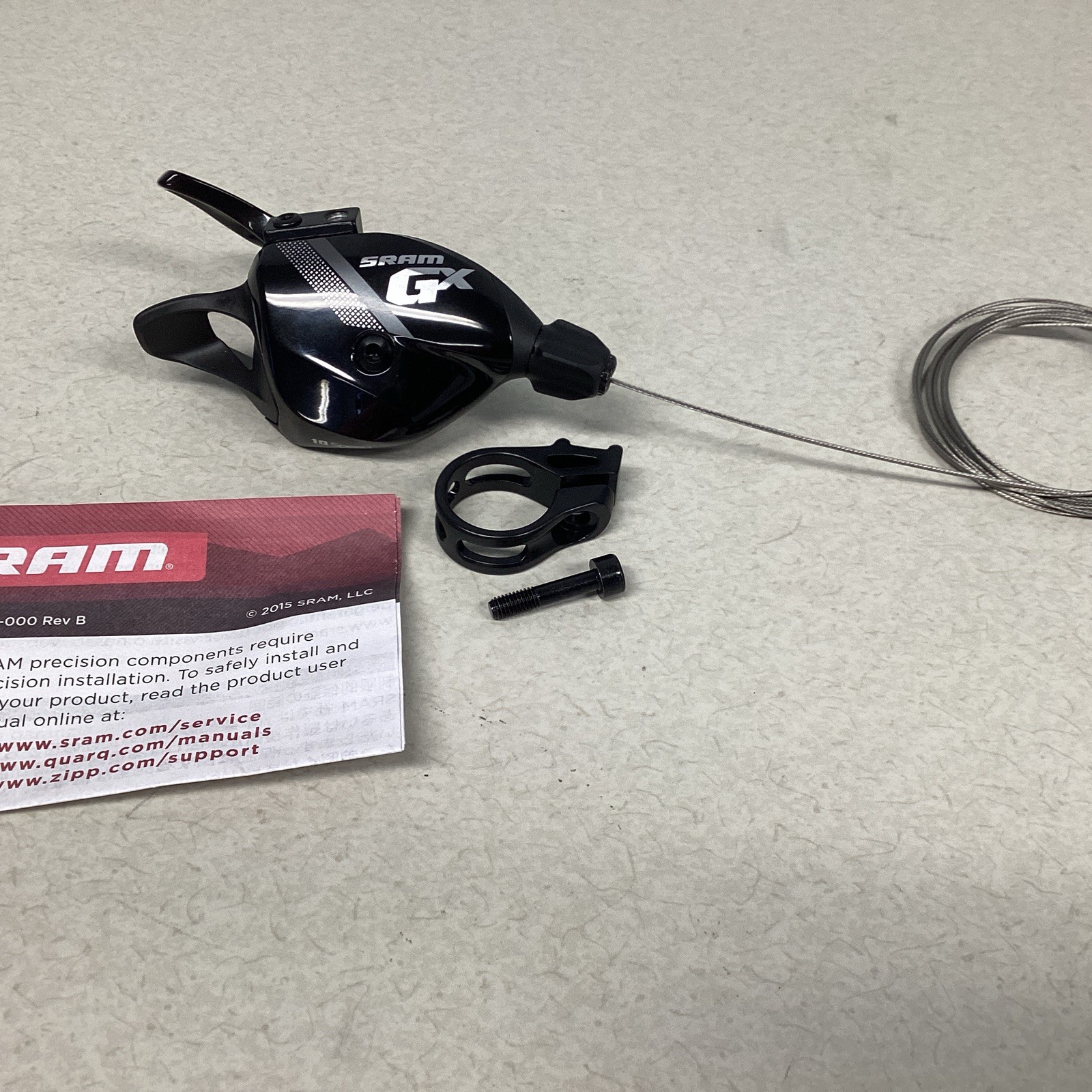 New SRAM GX 10 Speed Trigger Shifter, Cable & Clamp, 22.2mm Right 90’s MTB
