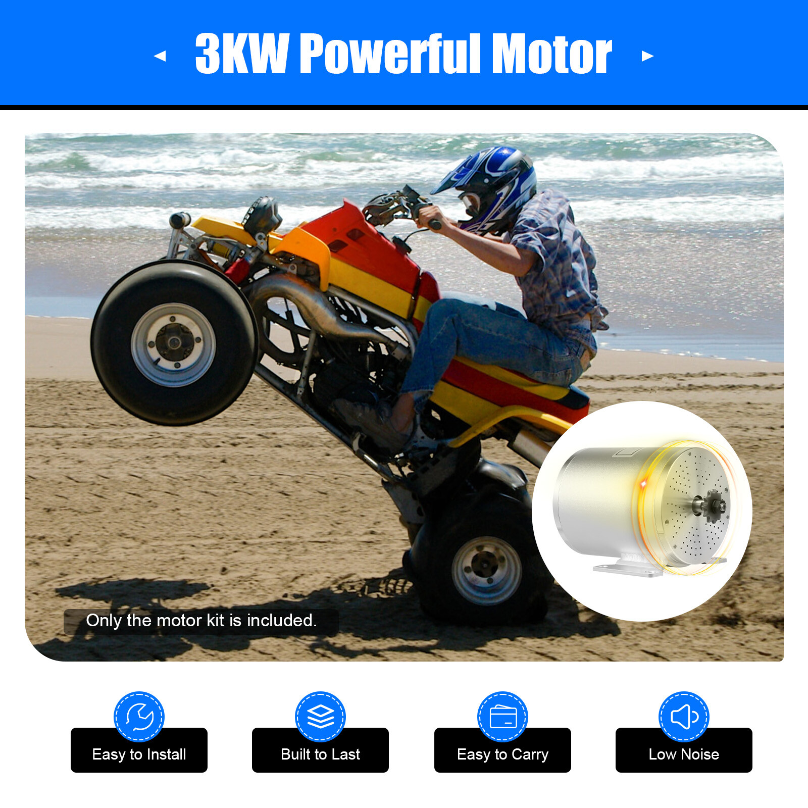 MX650 Brushless Motor Kit For Electric Bicycle E Bike Dirt Bike Razor 72V 3000W