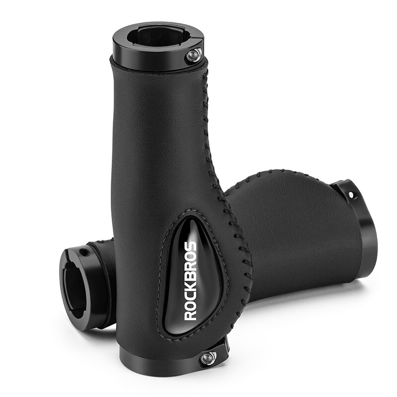 ROCKBROS Cycling Handlebar Grips Bike Double Lock Rubber Grips Anti-skid Soft
