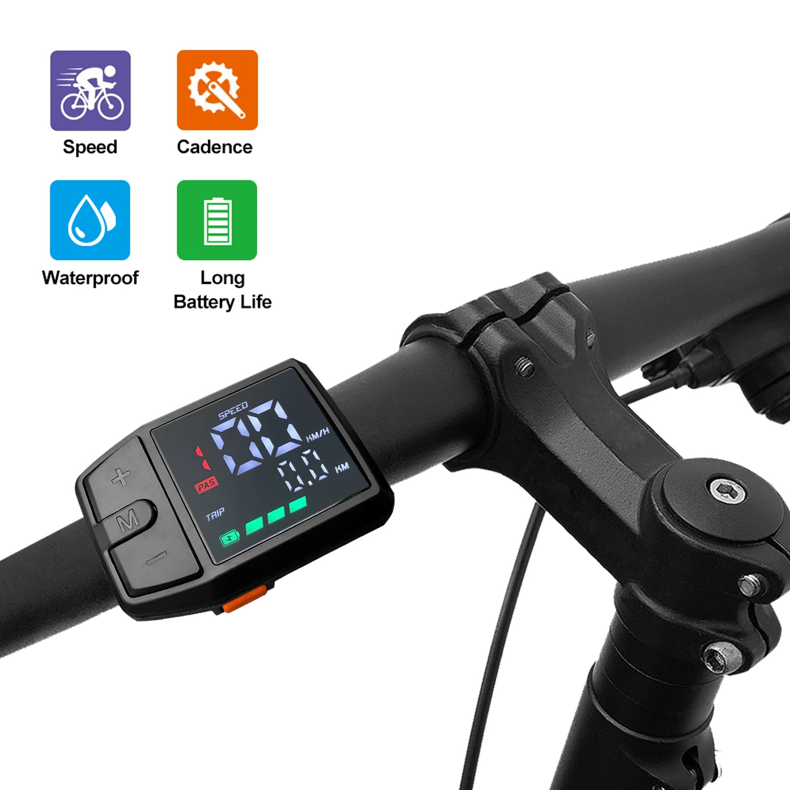 24V-72V Electric Bicycle Lightweight Waterproof Display for Mid Drive Motor