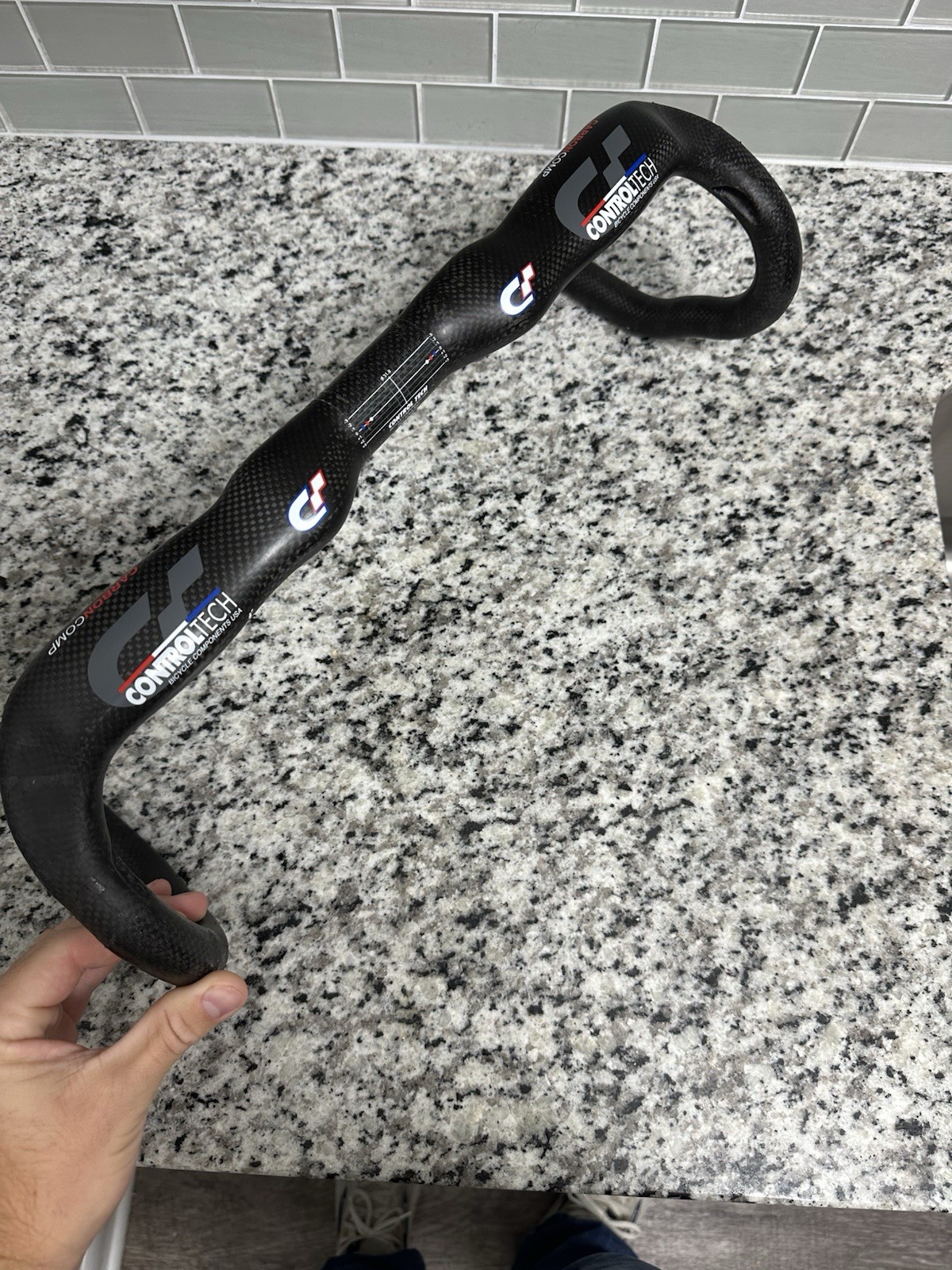 Control Tech Carbon Comp Carbon Fiber Drop Bar 440mm 31.8mm Clamp Black