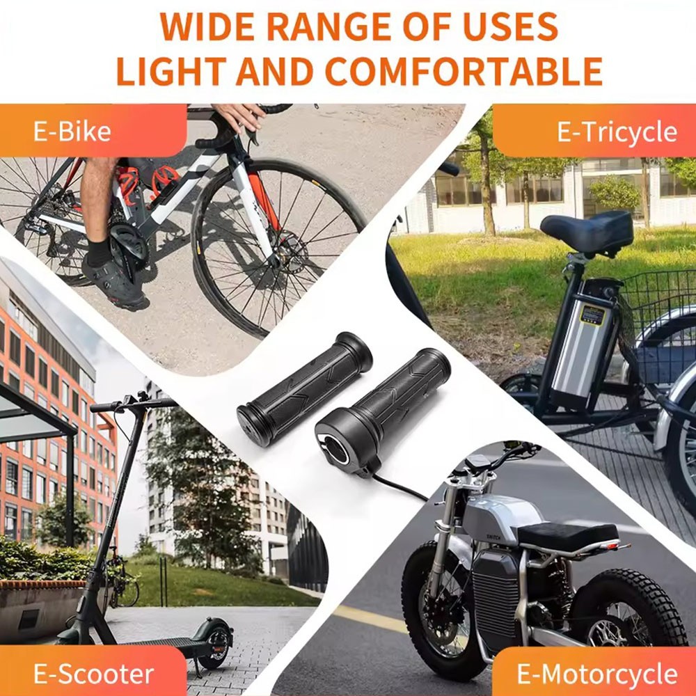 12V/24V/36V/48V/60V/72V E-bike 1921X Full Twist Throttle Handle Grips SM/WP