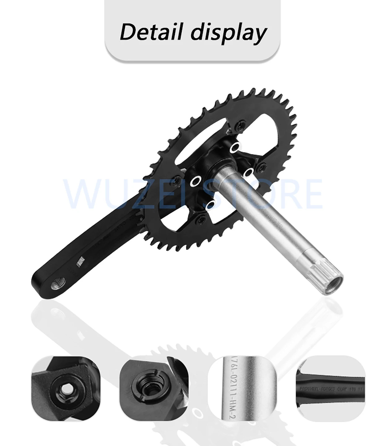 Crankset Fatbike 170mm Integrated Crank Crowns Fat Bike Sprocket 176/192mm Shaft