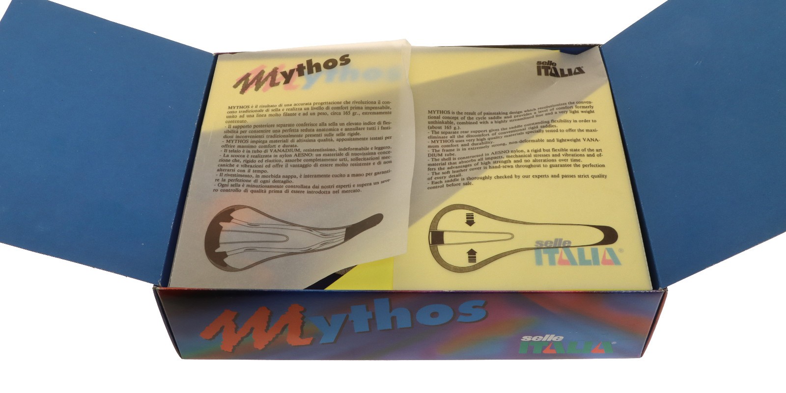 Selle Italia Mythos Saddle Claudio Chiappucci El Diablo Blue/Silver NIB NOS NEW