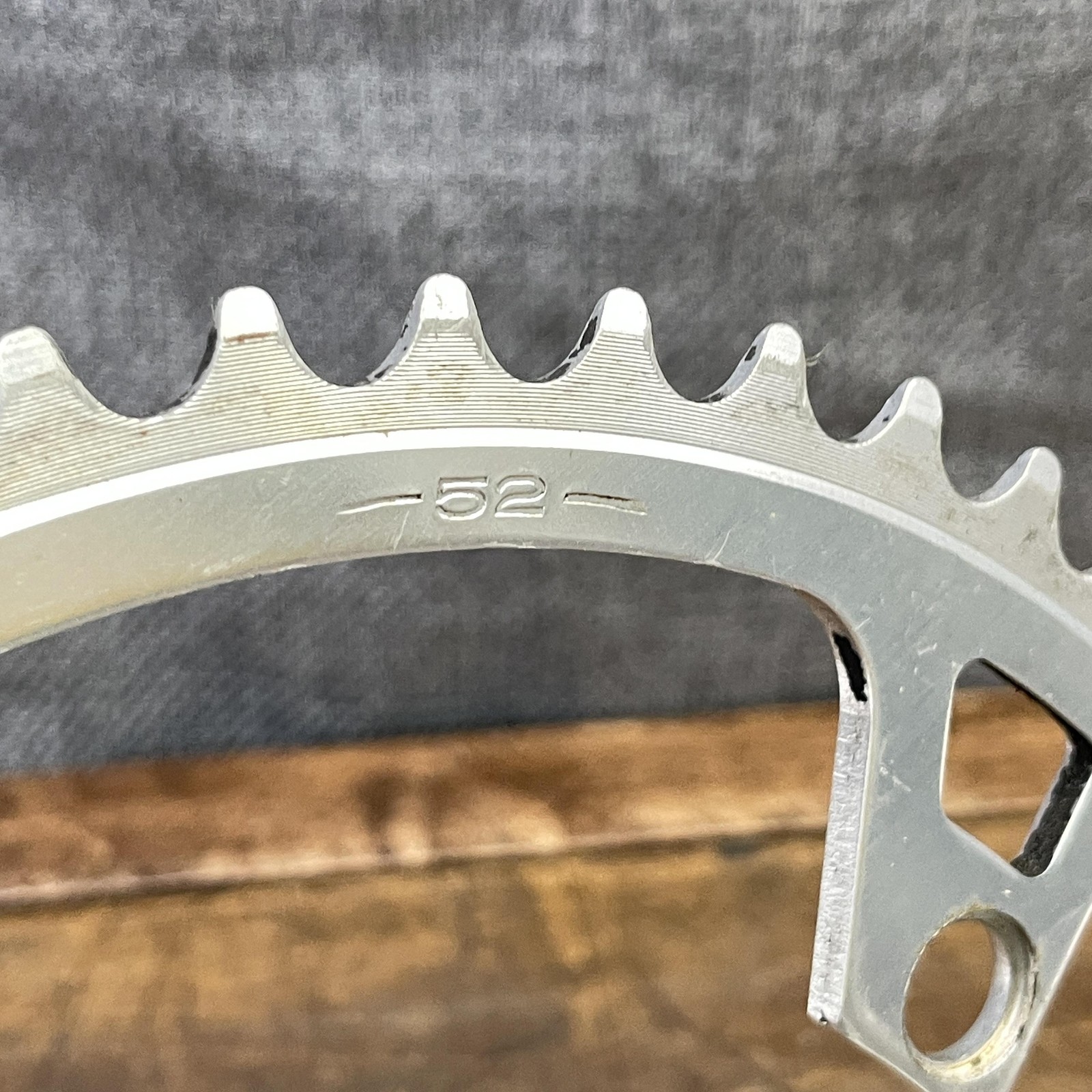 Vintage Sakae CR 52T Chainring 144 BCD 5-Arm Silver Turbine Road Bike 52 Tooth
