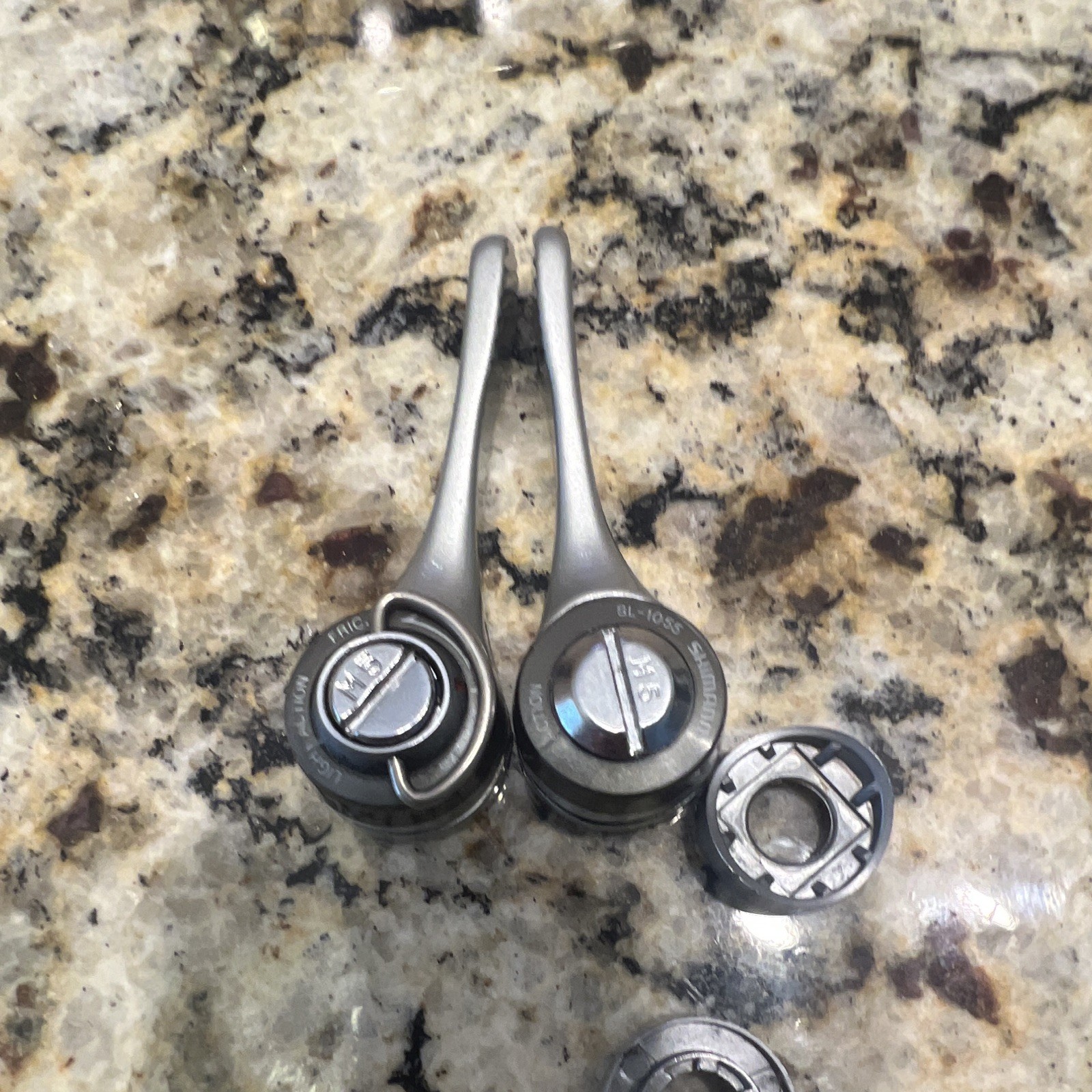 Shimano 105 SL-1055 Down Tube Shifter Set Silver/Black Road