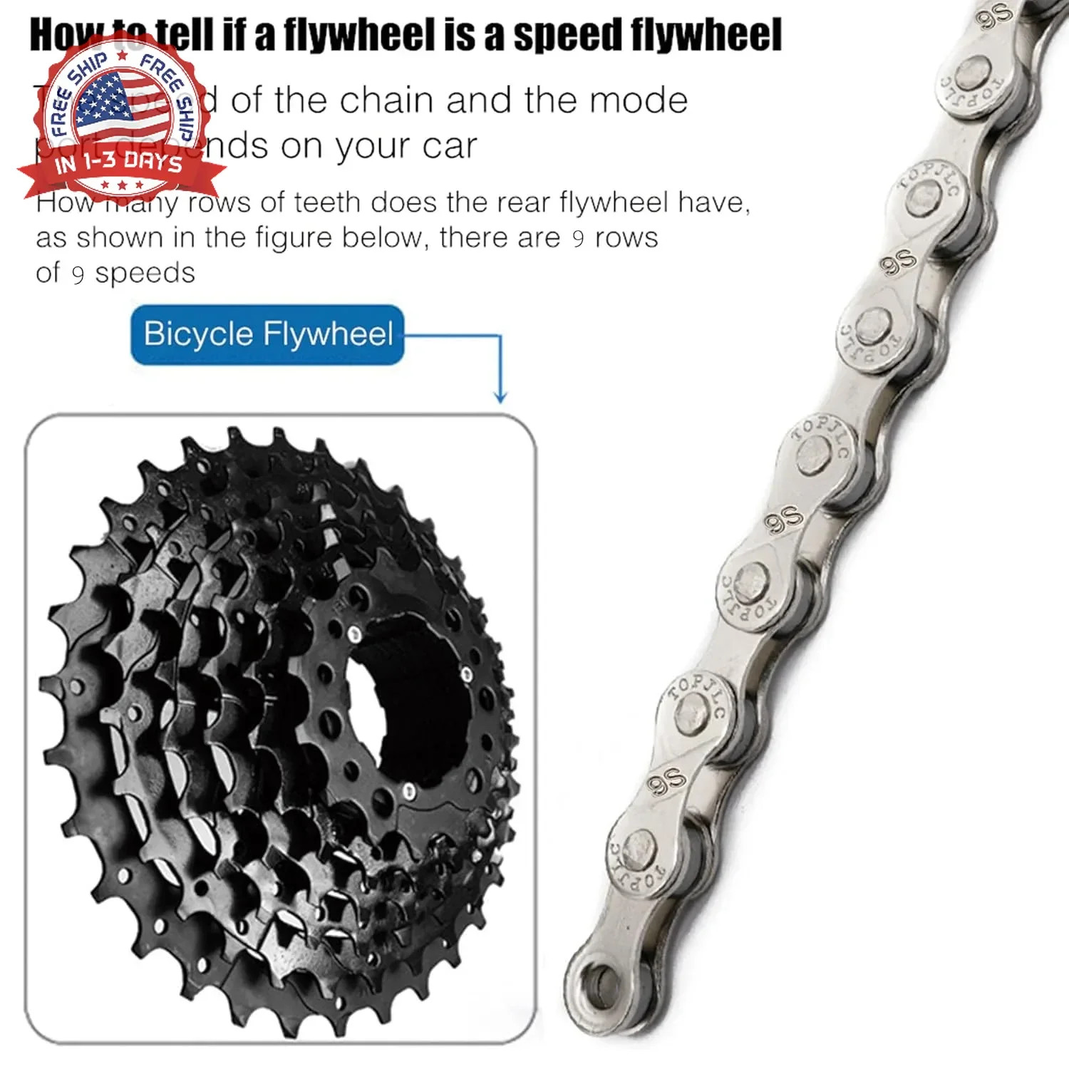 Bike Chain 1/2″ x 11/128″ 116 Links 9 Speed Bicycle Chain,Bike Chains MTN BTX MT