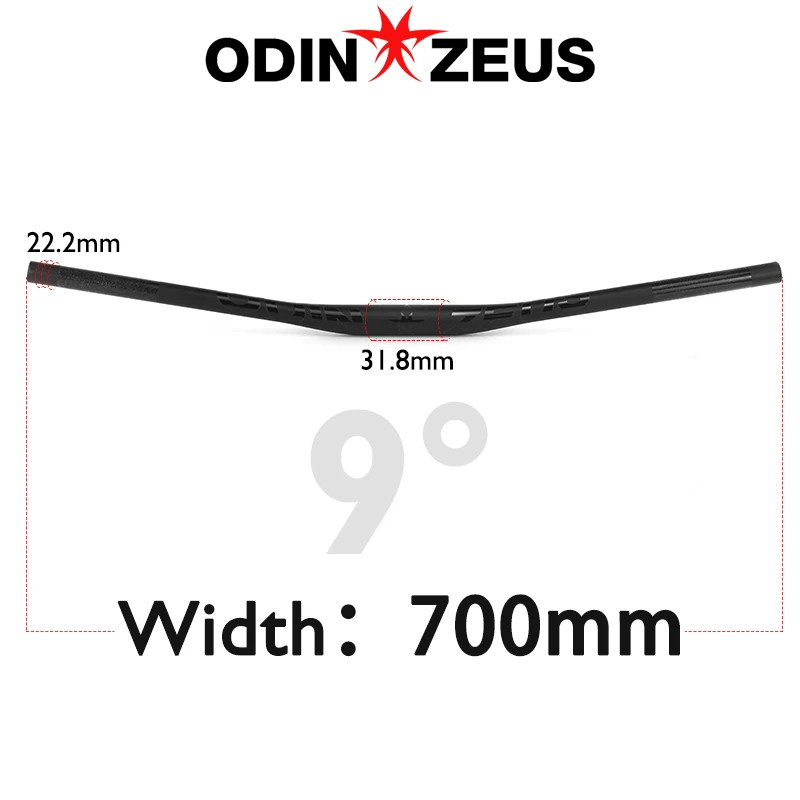 Carbon Fiber Mountain Bike Flat Riser Bar 31.8mm Clamp for XC Bicycle Handlebar