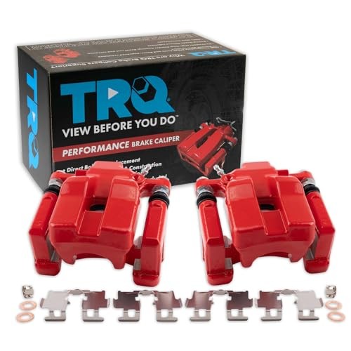 Rear Brake Caliper Set Painted Red Brackets Compatible with 2007-2012 CLA49905