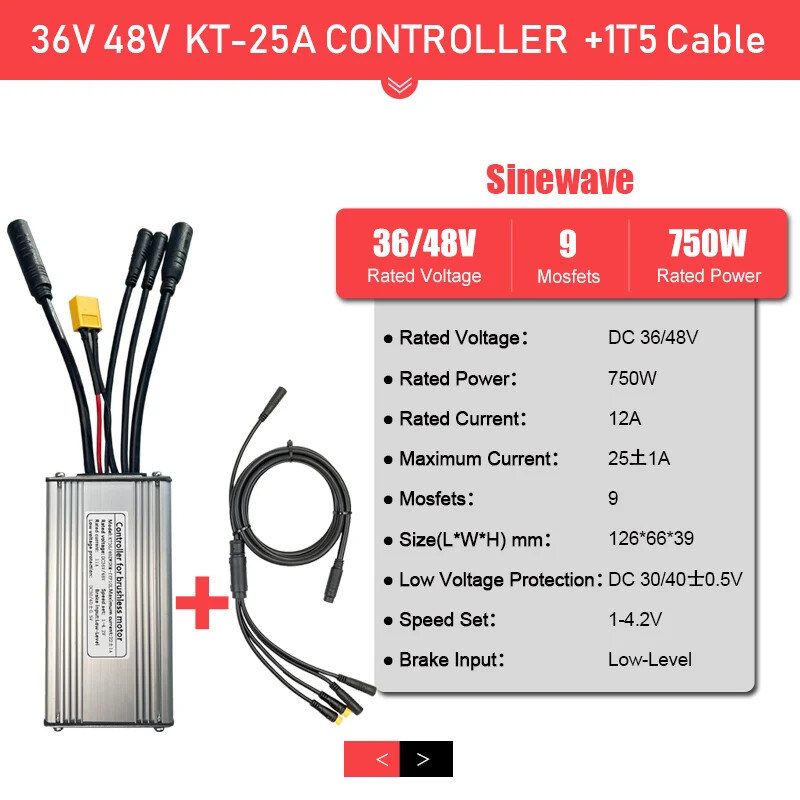 36V 250W 350W 48V 500W 750W 1000W 1500W Waterproof Brushless E-bike Controller