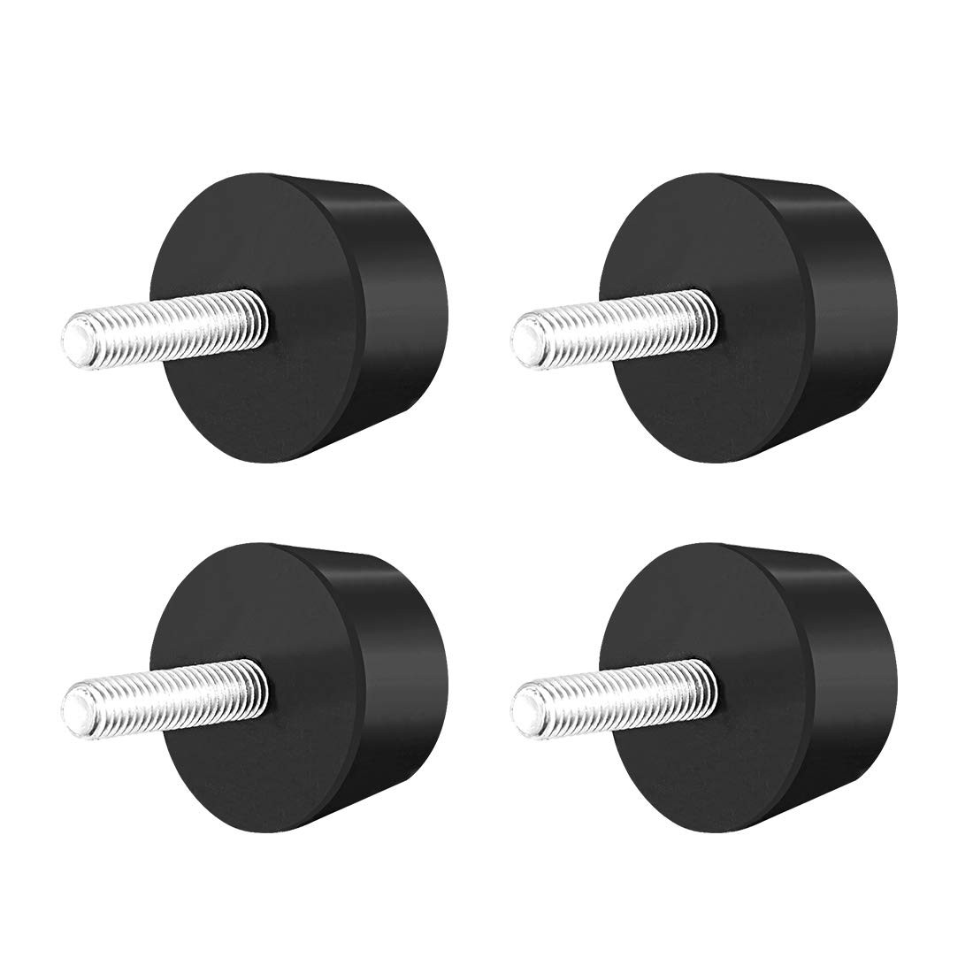 uxcell 1.5″ x 0.79″ Rubber Conical Vibration Isolators Mount M8x30mm, Black