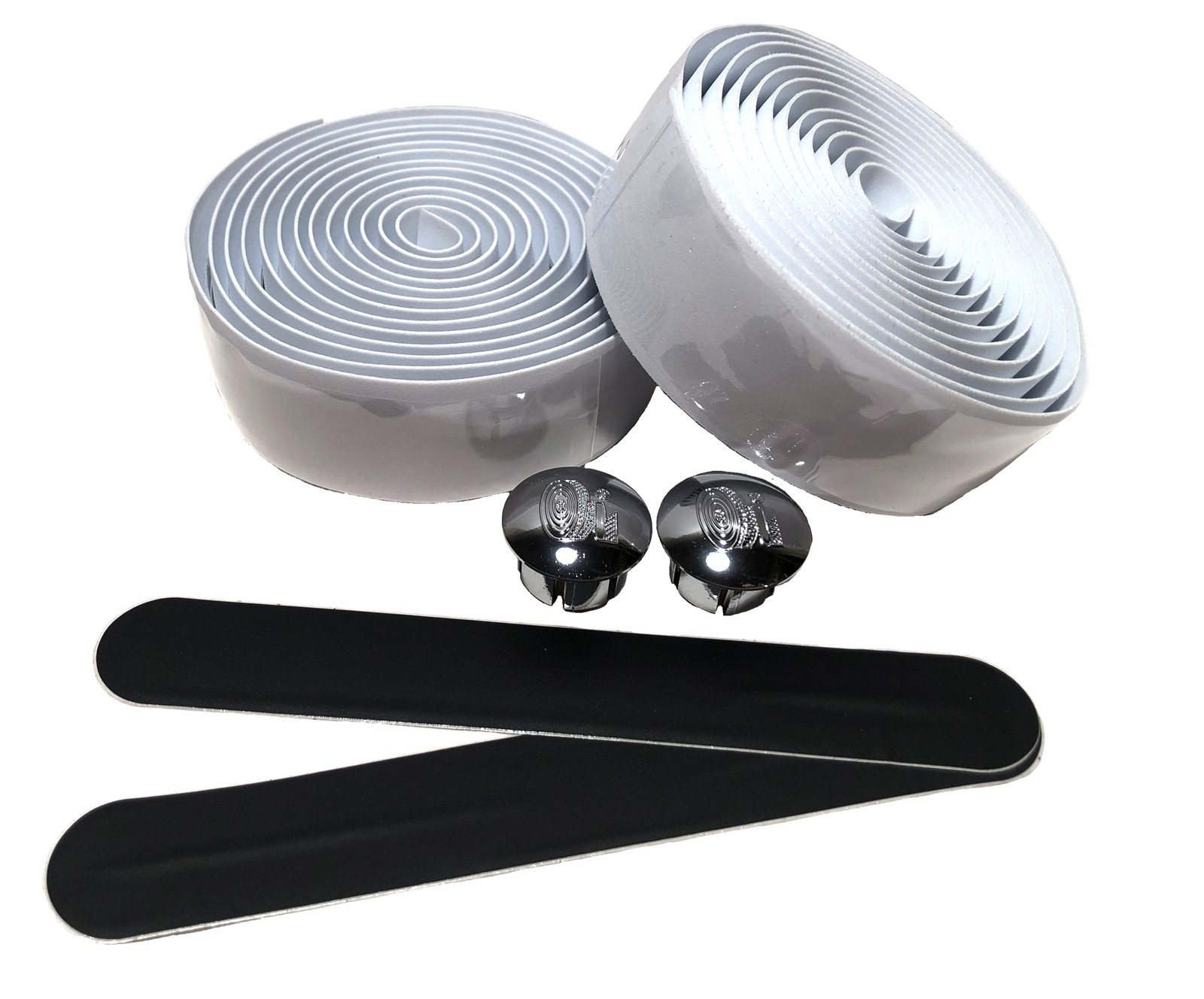 EVA Road Bike White Handlebar Tape, Bicycle Handle Bar Cycling Wraps w/ End Caps