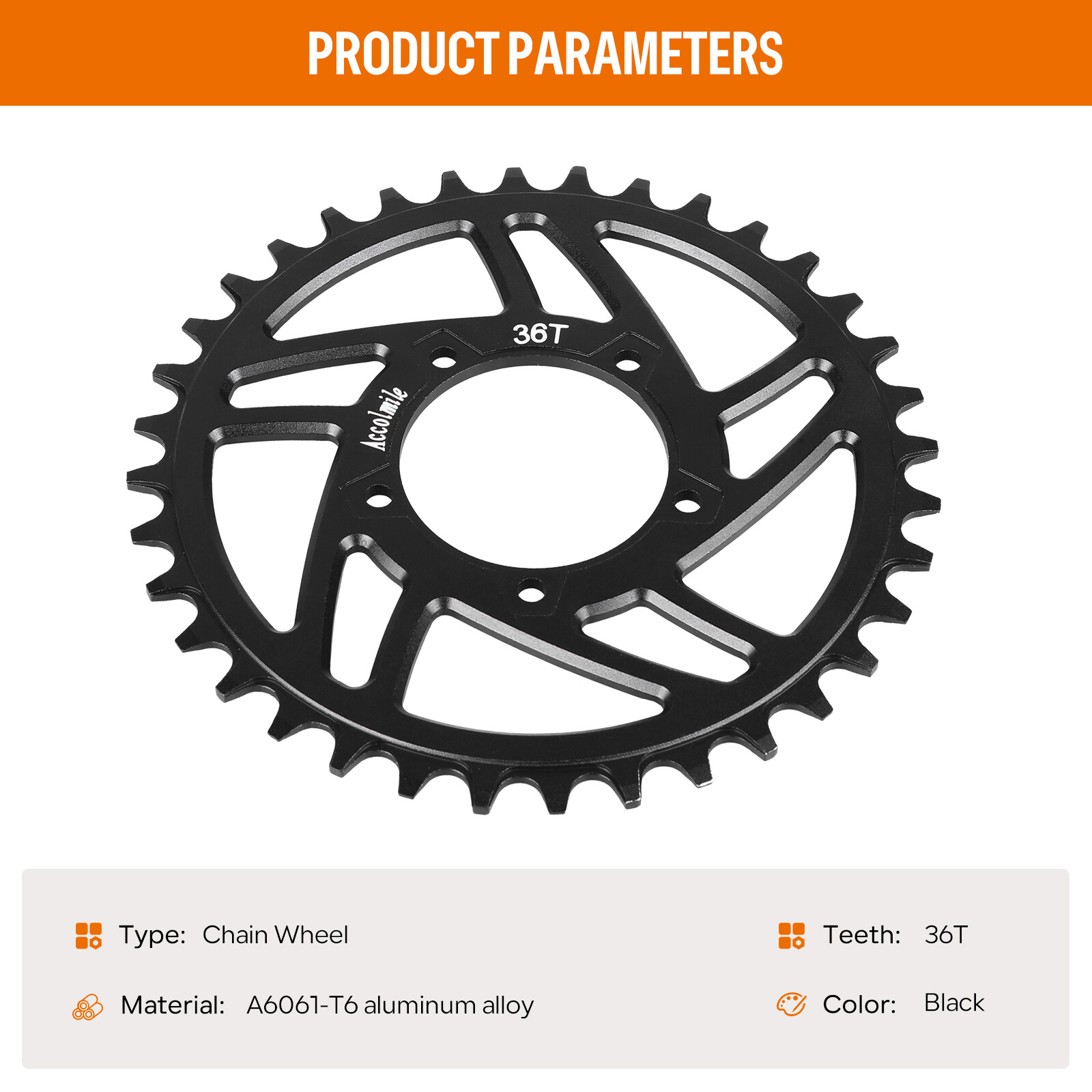 Chainring Sprocket Chainwheel for Bafang BBS01B BBS02B 250W-750W Motor Mid Kit