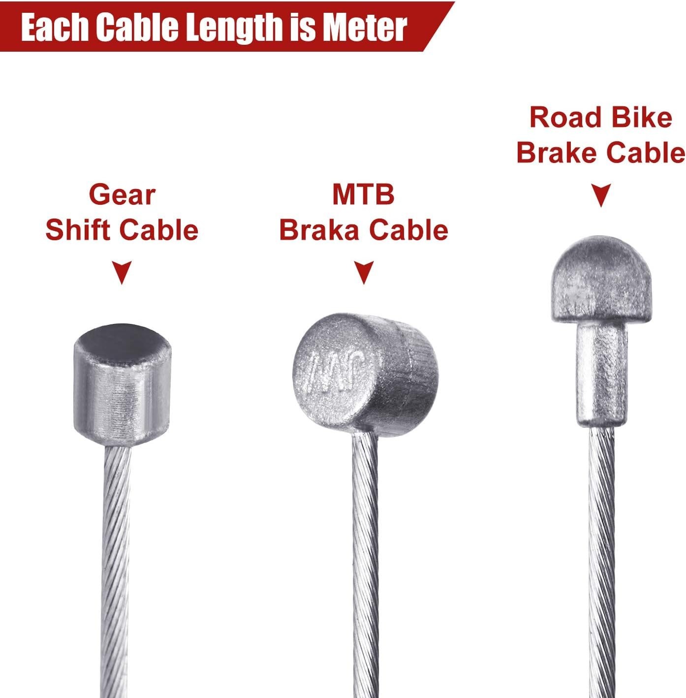 Universal Bike Brake & Shift Cable Kit for Mountain & Road Bikes