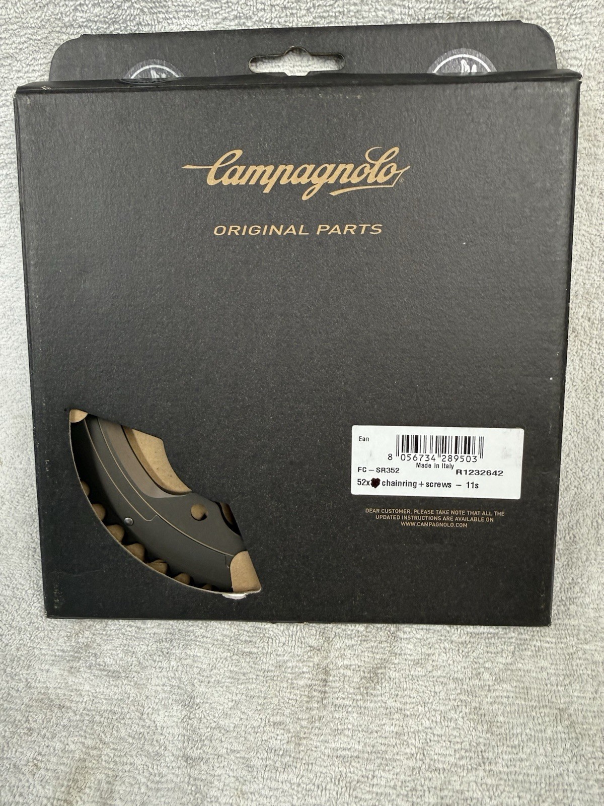 Campagnolo Super Record 52T ONLY 146mm BCD 11 Speed Chainring – FC-SR352 New