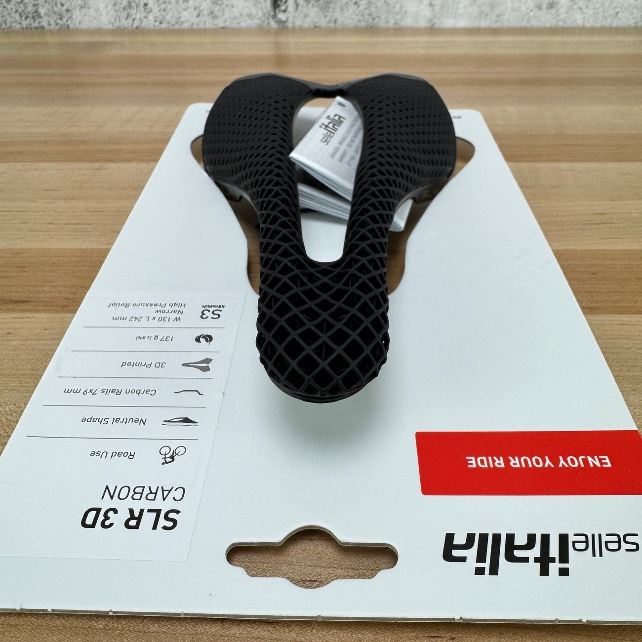 New! Selle Italia SLR 3D Carbon S3 130mm 7x9mm Rails Saddle 140g MSRP $480