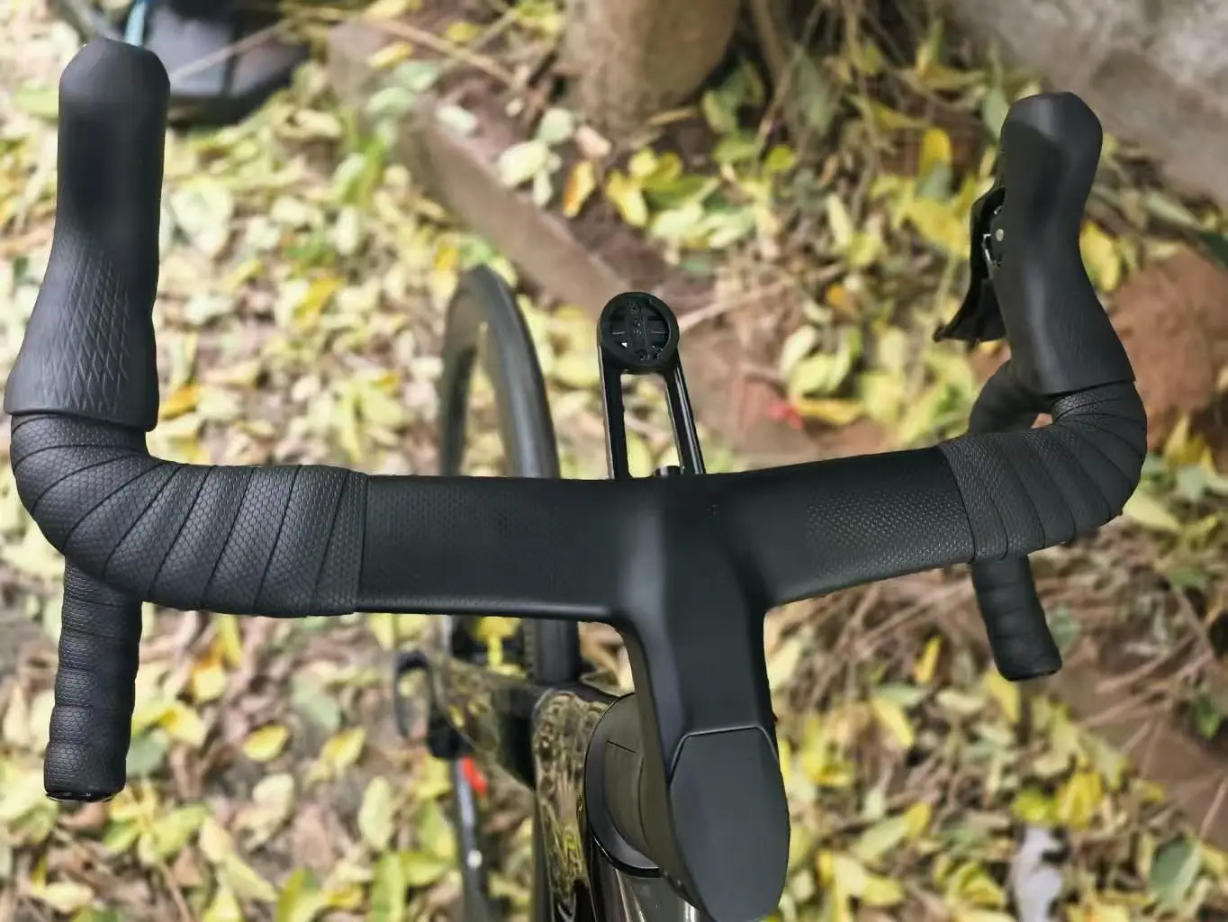 Carbon Fiber Gravel Road Bike Integrated Cockpit OD2 Handlebar -10° for 31.8mm