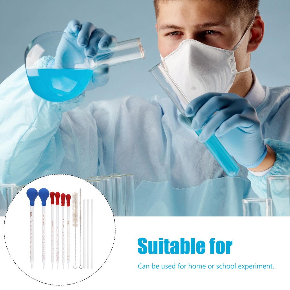 11Pcs Durable Liquid Pipette Droppers Glass Dropper for Home Use Assorted Colors