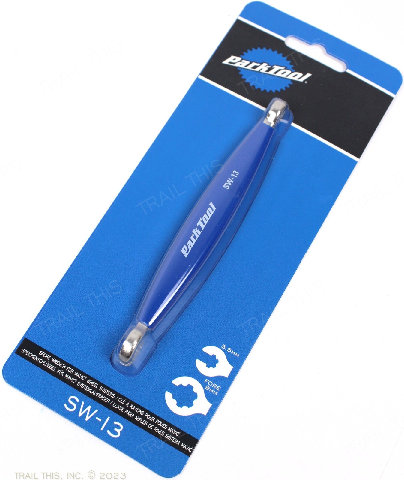 Park Tool SW-13 Bike Wheel Spoke Wrench for Mavic 6-Spline Nipples 5.5mm & 9.6mm