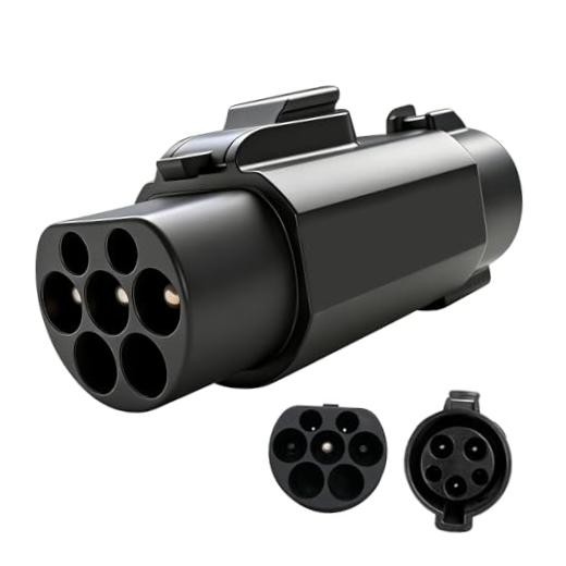 EV Charger Connector Type 1 to GBT Charger Adapter for Electric Vehicle Black