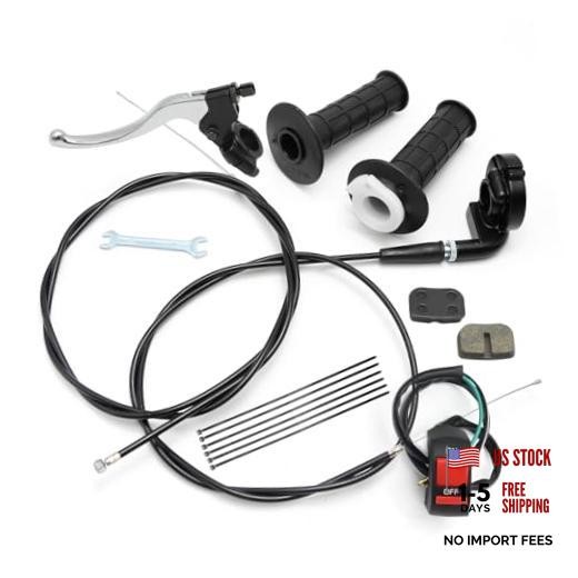 Mini Bike Throttle Assembly Kit with Brake Clutch Lever for 22mm 7/8″